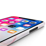 Pink Marbled Logo Slim Phone Cases