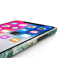Green Marbled Logo Slim Phone Cases