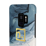 Blue Marbled Logo Slim Phone Cases