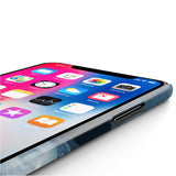 Blue Marbled Logo Slim Phone Cases